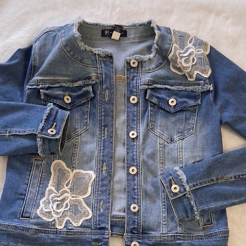 INC International Concepts Blue Denim Jacket